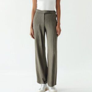 ❤️ Steilmann Black and White Linen Blend Trousers 14